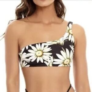 NWT Agua Bendita Bikini Top L Roma Moss NWT Reversible $160 One Shoulder